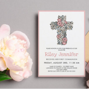 Den vackra Rosa Blommigt Kor Första kommissionen Inbjudningar