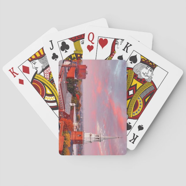 Den vackra scenen med spelkort (Baksidan)