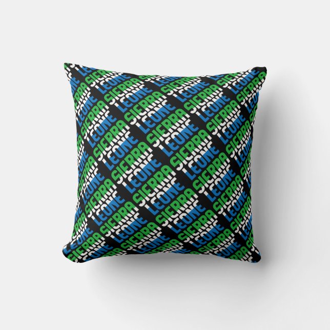 Den vackra Sierran Leone National Flagga Kudde (Framsida)