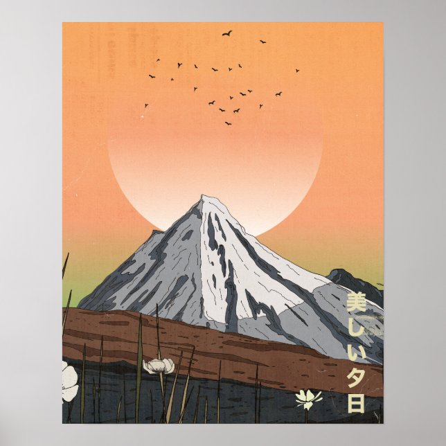 Den vackra solnedgången poster (Framsidan)
