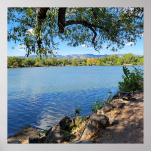 Den vackra sommardagen City Park Fort Collins CO Poster