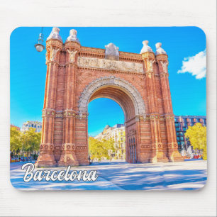 Den vackra staden Barcelona, Spanien Musmatta