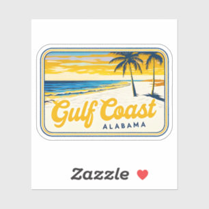 Den vackra stranden Bukt Kusten-Alabama Klistermärken
