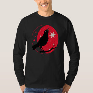 Den vackra svarta Kråkan Raven Bird Watch Birds Si T Shirt