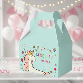 Den vackra tecknaden Unicorn barns födelsedag Presentaskar