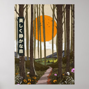 Den vackra tysta skogen poster