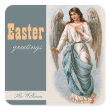 Den vackra vintagen ängel Påsk hälsning