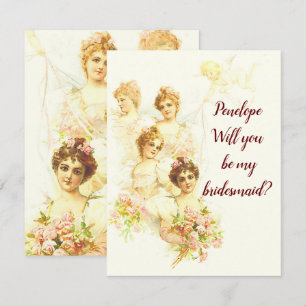 Den vackra Vintagen Blushing Bridesmaid Frieri
