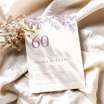 Den vackra Vintagen Dusty Ro 60:e födelsedagen Inbjudningar<br><div class="desc">Den vackra Vintagen Dusty Ro 60:e födelsedagsinbjudan Se matchande samling i vår Niche and Nest Store</div>