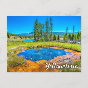 Den vackra Yellowstone National Park, Förenade Sta Vykort
