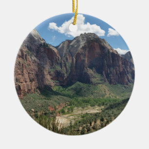 Den vackra Zion nationalpark Julgransprydnad Keramik