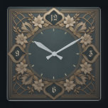 Den vackraste Art Deco Fyrkantig Klocka<br><div class="desc">Underbar klockdesign. Du kommer att kärlek det som andra. Du kan fritt använda den här designen för andra produkter som du gillar eller anpassa och lägga till texten. Följ mig för mer. Tack. Ha en trevlig dag.</div>