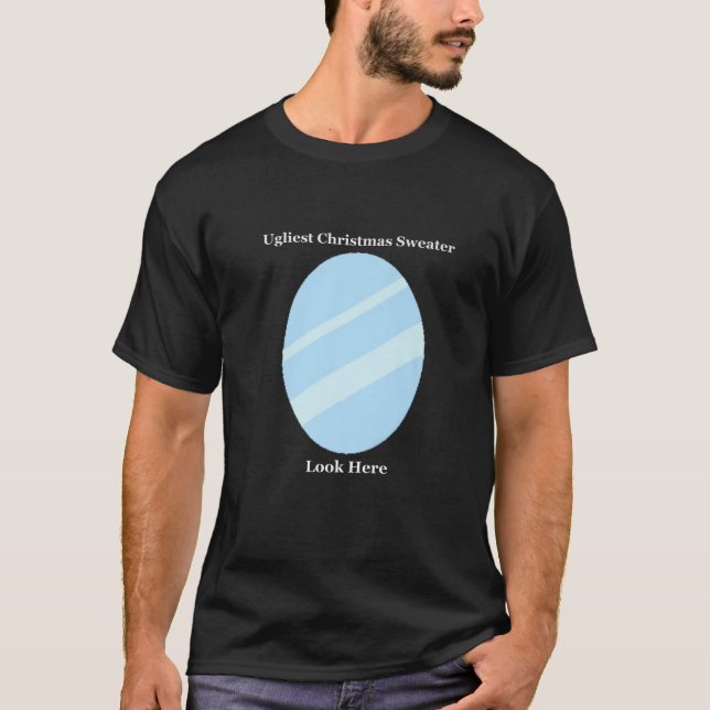 Den vackraste julsötaren med Spegel - humoristisk T Shirt (Framsida)