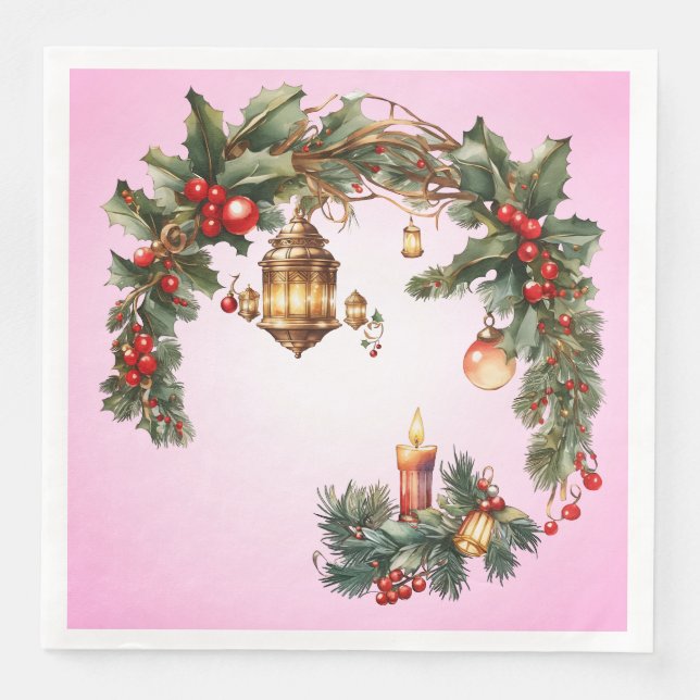 Den vackraste natten på ett år pappersservett (Framsida)