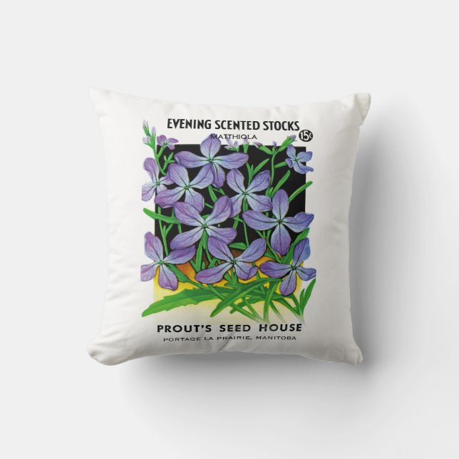 Den vädrade aftonen lagerför blommor kärnar ur kudde (Framsida)