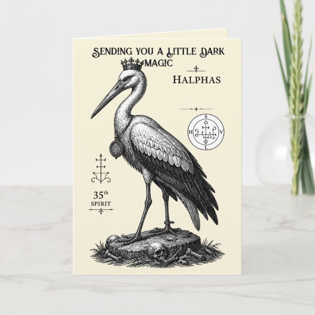 Den Vakande Storken från Halphas Kort (Framsida)