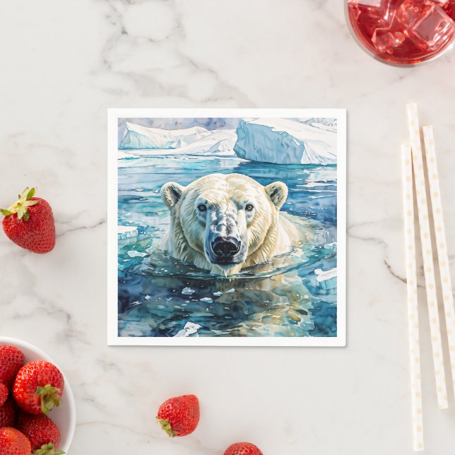 Den vaksamma isövervakaren pappersservett (Insitu)