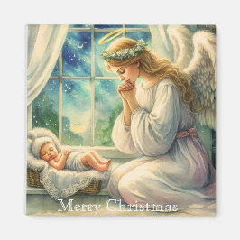 Den väktare ängeln ber av babyens vagga magnet