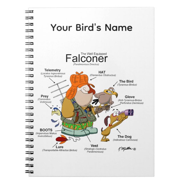 Den väl utrustade Falconern Anteckningsbok (Framsidan)