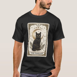 Den välbekanta svarta katten Tarotkort Ockult T-sh T Shirt