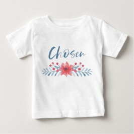 Den valda blått och rosan blommar ungeadoption t shirt