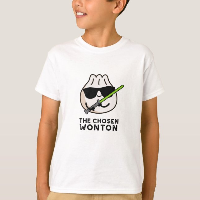 Den valda Wonton Funny Food Pun T Shirt (Framsida)