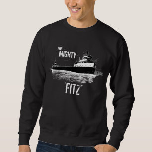 Den väldiga Fitz ~en SS Edmund Fitzgerald Lång Ärmad Tröja