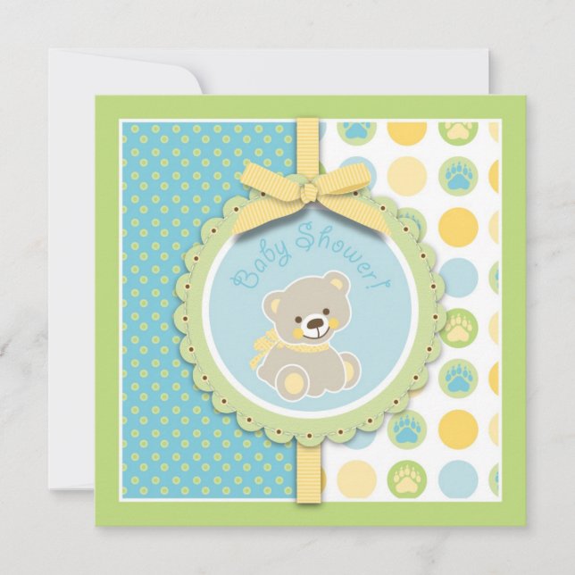 Den välkommna björninbjudan kvadrerar inbjudningar (Framsida)