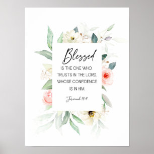 Den välsignade är den, Jeremiah 17:7, Bible Verse Poster