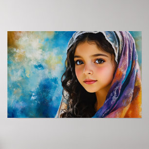 Den välsignade Jungfru Mary som en ung flicka Poster