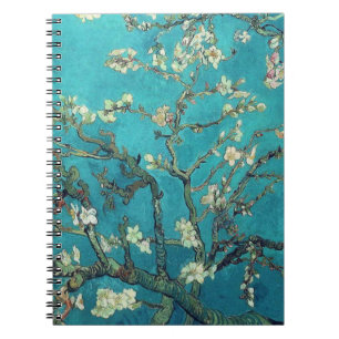 Den Van Gogh mandelen blomstrar anteckningsboken Anteckningsbok