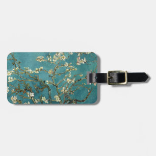 Den Van Gogh mandelen förgrena sig i blom Bagagebricka