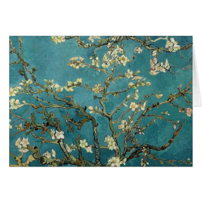 Den Van Gogh mandelen förgrena sig i blom Hälsningskort (Framsidan Horizontal)
