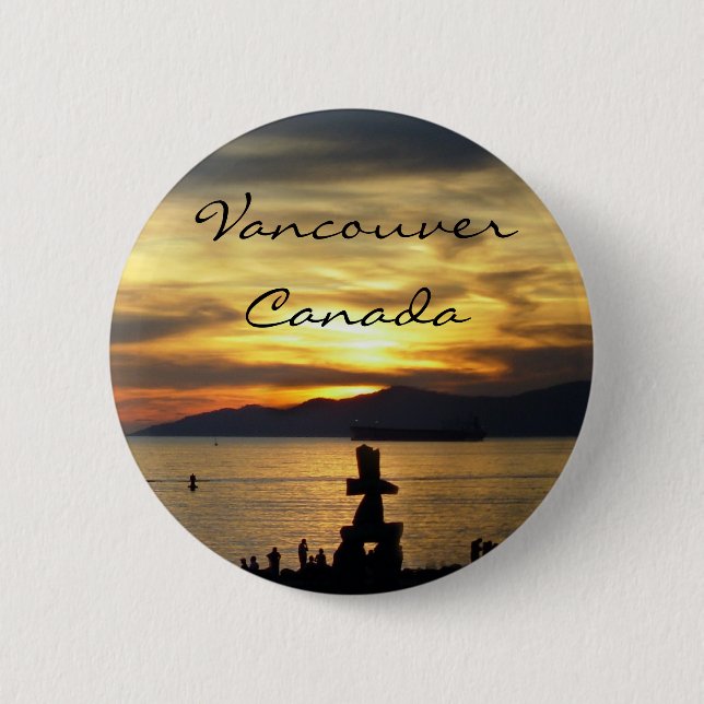 Den Vancouver Kanada souvenir knäppas Knapp (Framsida)