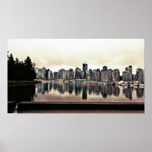 Den Vancouver staden beskådar Poster
