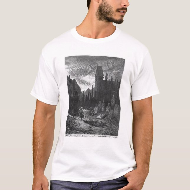 Den vandrande juden i kyrkogården tee shirt (Framsida)