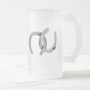 Den vanliga silverhästen skor frostat ölglas