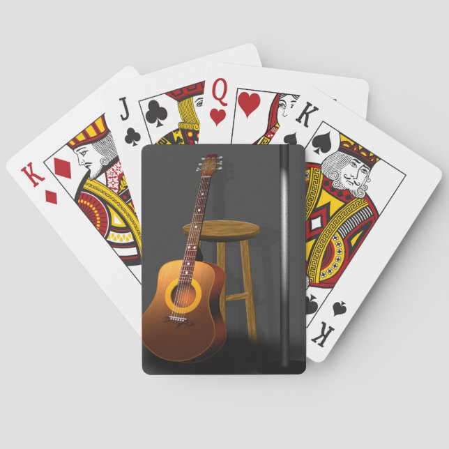 Den väntande extranummergitarren pallr och Mike Spelkort (Baksidan)