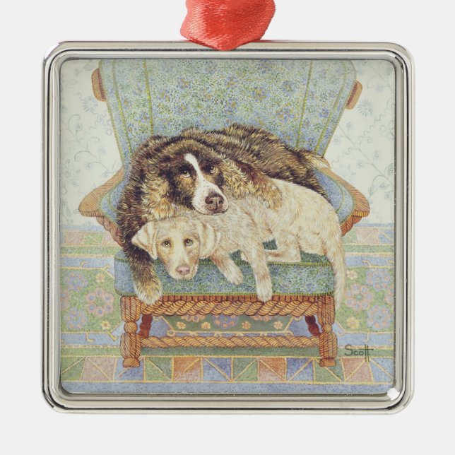 Den väntande leken julgransprydnad metall (Framsidan)