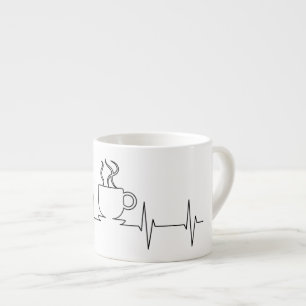 Den vård- kaffeälskare EKG fodrar Espressomugg