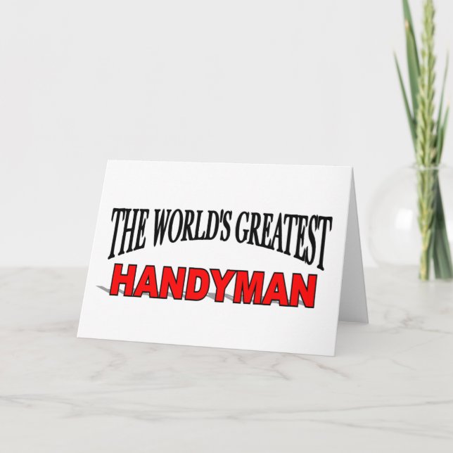Den Världsmästare Handymannen Kort (Framsida)