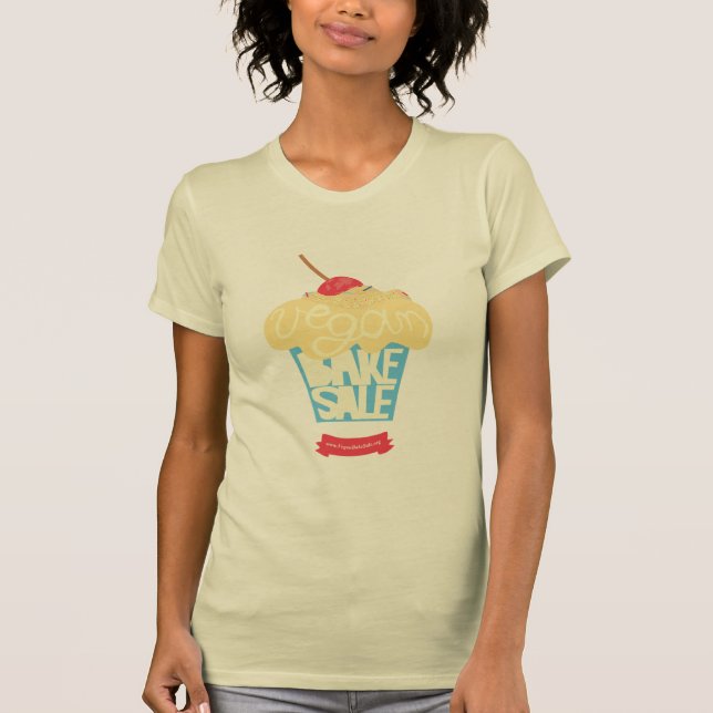 Den världsomspännande veganen bakar Saleskjortan T-shirt (Framsida)