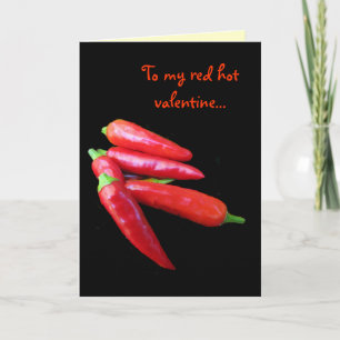 Den varma chilien pepprar valentinen helgkort