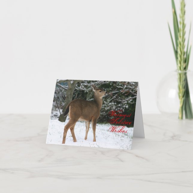 Den varmmaste solsticen önskar hälsningkortet helgkort (Framsida)