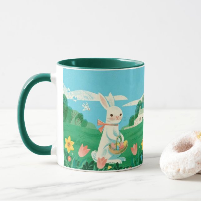 Den varsamma bonden kanin Kind Ones Whimsical Kaff Mugg (Med munk)