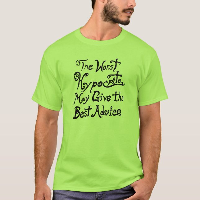 Den värst hypocriten tee shirt (Framsida)