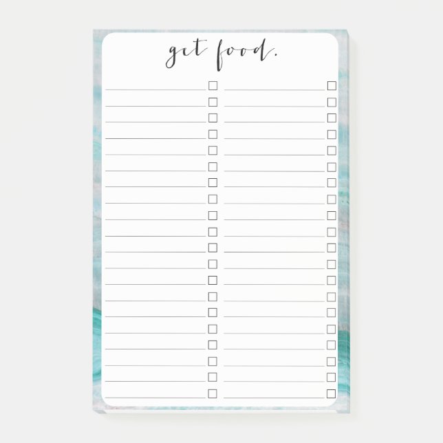 Den varvade turkosgranitstenen vinkar trycket post-it block (Framsida)