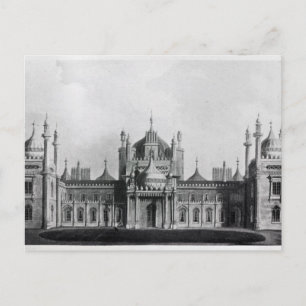 Den västra fasaden på Brighton Pavilion Vykort
