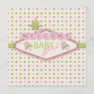 Den Vegas baby showerinbjudan kvadrerar Inbjudningar