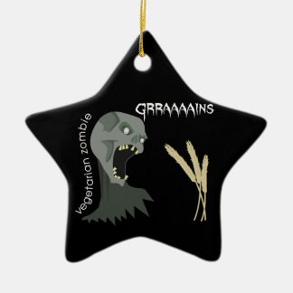 Den vegetariska zombien önskar Graaaains! Julgransprydnad Keramik
